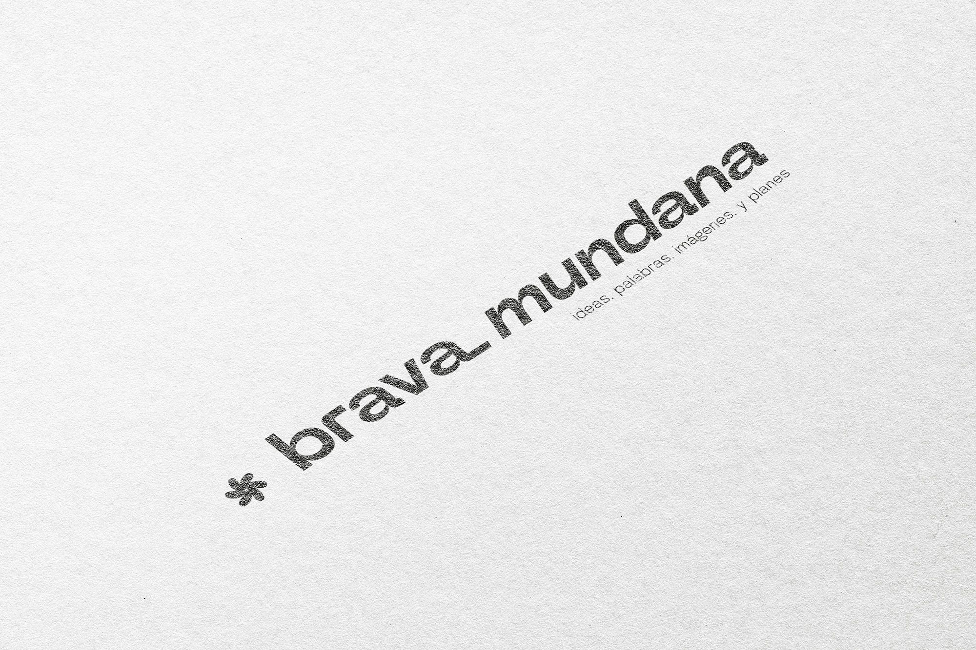 logomarca brava mundana, versión horizontal