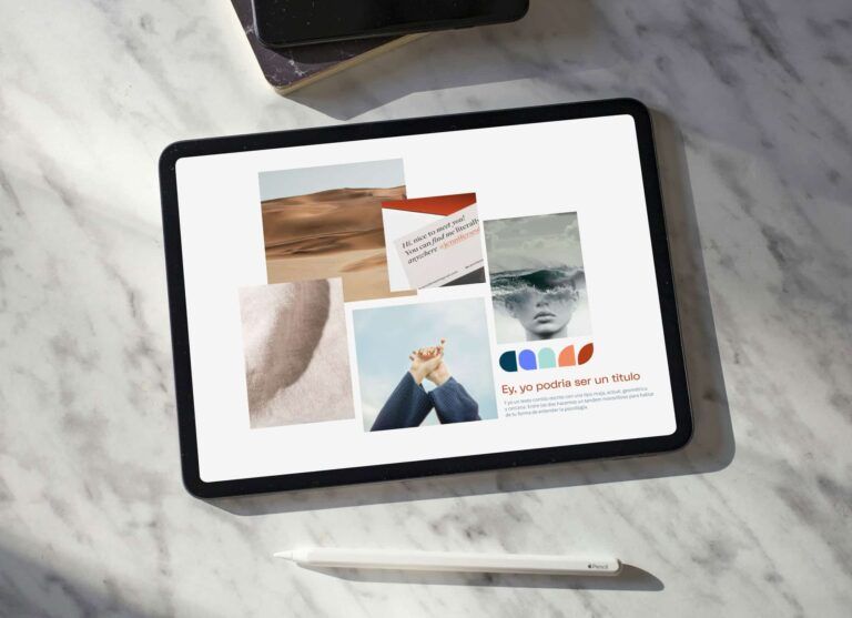 Moodboard inspiracional para el branding de Caterina Melis