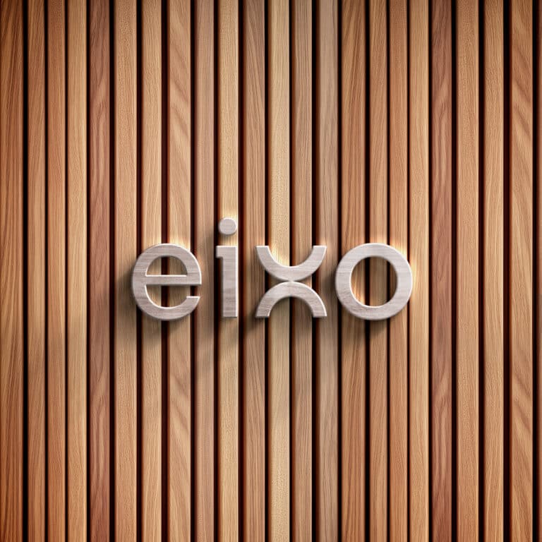 Letras corpóreas con logotipo de Eixo para interior de la clínica