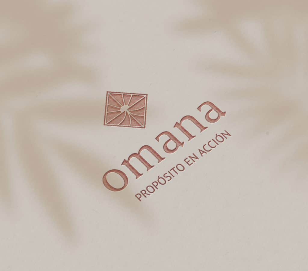 Logo omana, proposito en acción
