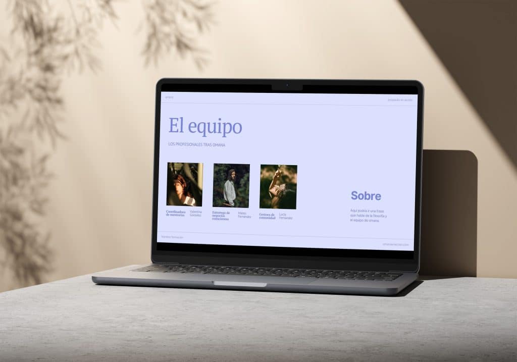 plantilla para presentación branding omana